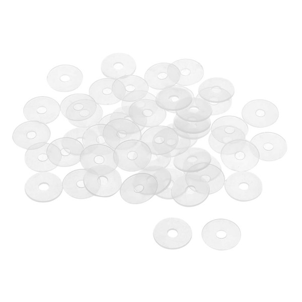 uxcell Nylon Flat Washers M4 17mm OD 4mm ID 1mm