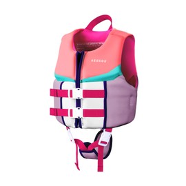 AEOCOO Toddler Swim Vest for 20-30 Pounds, Kids Pool Floaties Vest 2-4 Year Old, Puddle Swim Jumper Buoyancy Jacket, Boys, Girls, Niños, Sweet Bubble