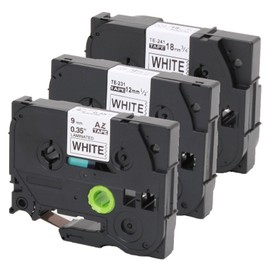 3x Tape Cassette for Brother TZ -221 9mm + TZ -231 12mm + TZ241 18mm for Brother P - Touch 1000W 1830 2730 D200 7100 2100 2030 1830 7600 VP 2430 1230 9700 PC 1090 2470 1290 1010 1080 1830 E100 P700 H75S H105