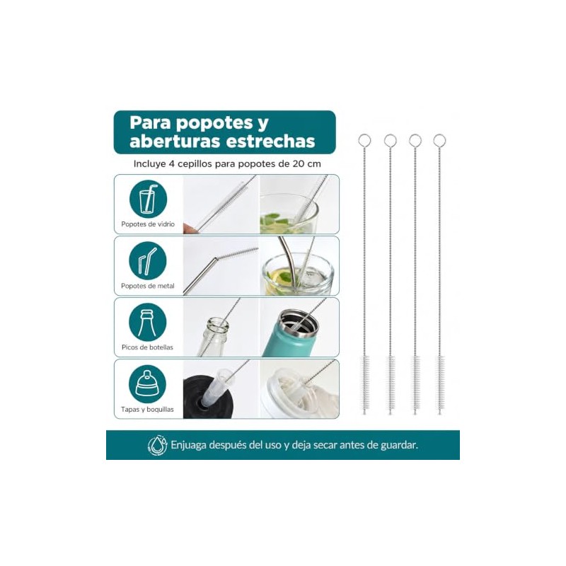 Cepillo de Limpieza 16 Piezas, Kit para Grietas, Cocina, Baño