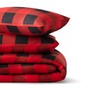 LINENSPA All Season Hypoallergenic Down Alternative Microfiber Comforter, King, Red/Black