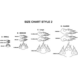 Wild Dingos LLC - ST2 Flame Graphics American Flag Decal Kit Golf Cart UTV RC ATV Mower 4x4 (PG24-103-000 Flag, C - Large)