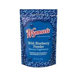 Wyman's Wild Blueberry Powder - 100% Wild Blueberries, No Sugar Added, Antioxidant Activity, Resealable Pouch - 8oz