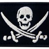 Pirate Flag Military Morale Coat of Arms Embroidered Velcro Patch