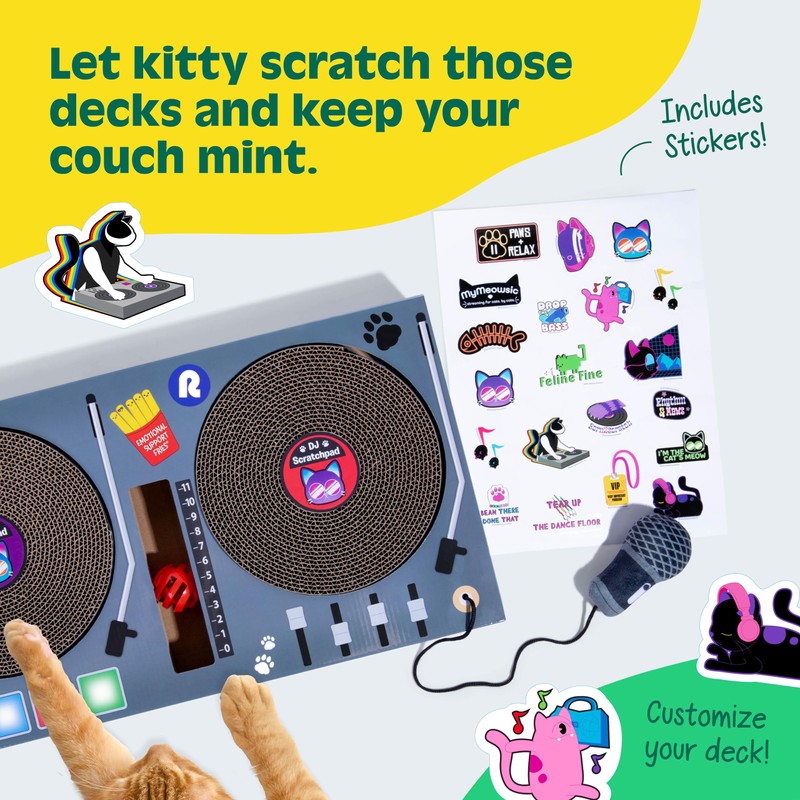 DJ Scratchpad by Relatable, Enrichment Cat Toys And Kitten Toys