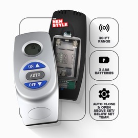 Fireplace Remote Control Kit RCST, On/Off Thermostat LCD Compatible with Ambient, Majestic, Monessen, Vermont Castings Gas Valve Fireplaces and Stoves