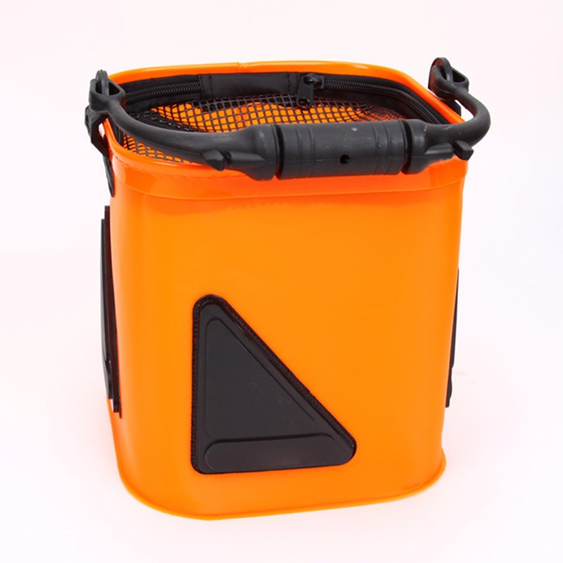 Fishing Bucket - Wider Handle Foldable Fishing Bait Bucket,Multi-Functional Fish