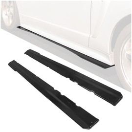 HECASA Side Skirts Compatible with 1999-2004 Ford Mustang Side Skirt Extension Rocker Panels Guard Black