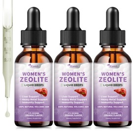 Premium Zeolite Drops for Women - 99%+ Pure Natural Volcanic Ash, Vegan，Non-GMO，Sugar Free- Supports Immune Health, Supports Natural Metabolism， Energy Enhancement (6 Fl Oz)