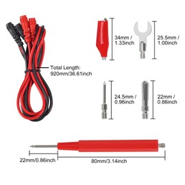 DIANN 2 Sets 16 in 1 Multimeter Test Leads Kit Digital Probes & Leads Set with Replaceable Testing Pen Test Hook Alligator Clips Banana Plug Measurement Tools for Electrical Power Experiments