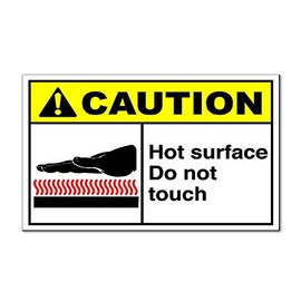 Fastasticdeals Hot Surface Do Not Touch Caution OSHA/ANSI Safety Magnets Sign-Qty 2-9 x 12 Inches