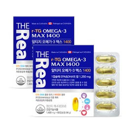 formulaThe Real (nutritional supplement) The Real Altige Omega 3 Max 1400 60 capsules, 2 boxes, 4 months supply / 더리얼 알티지 오메가3 맥스1400 60캡슐 2박스 4개월분
