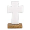 Creative Brands Standing Cross - Enamel- White (2" x 4")