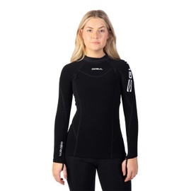 Gul Womens Evotherm Ladies Thermal Long Sleeve Top Black - UV Sun Protection and SPF Properties - Flatlock: seam