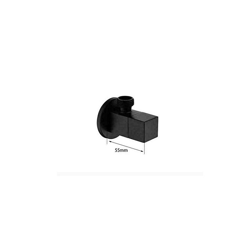 Square Angle Stop Valve Brass Black Finish G1/2"Shut Off Valve