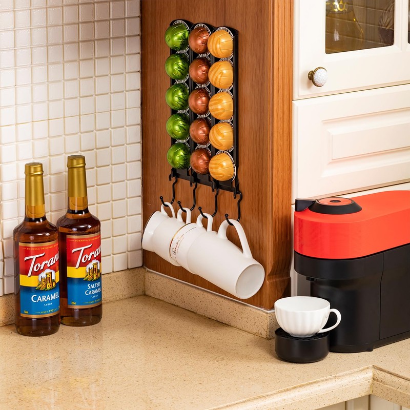 Nespresso Pods Holder for Coffee Pod Holder Organizer Wall Mount