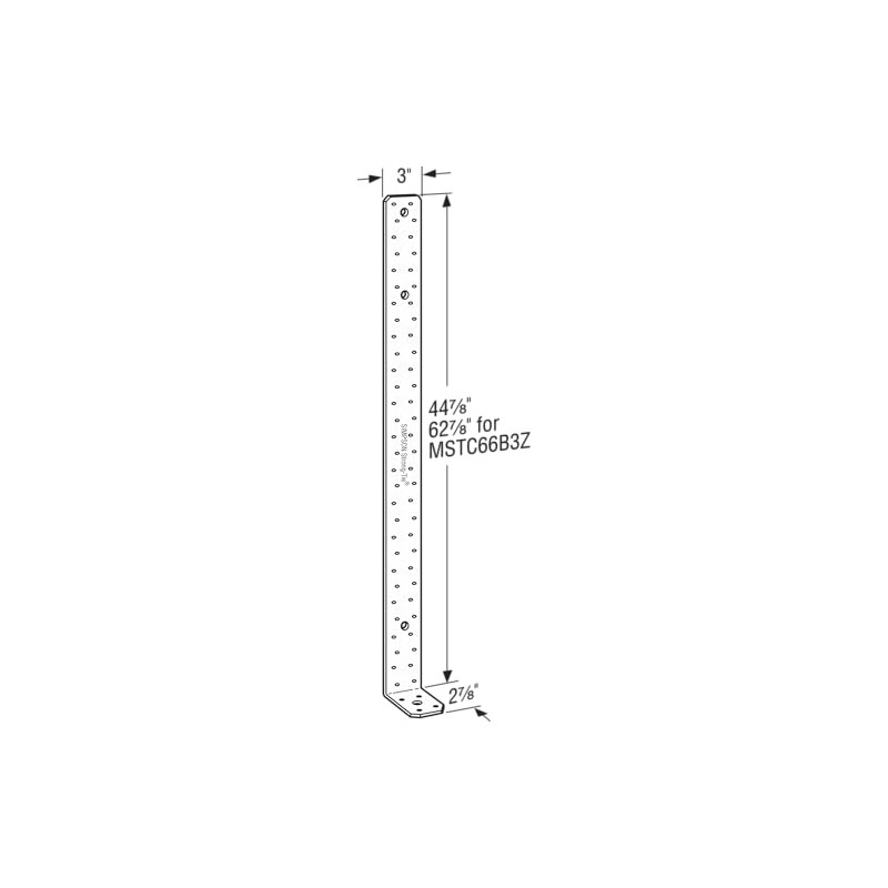 Simpson Strong-Tie MSTC48B3 MSTCB 44-7/8 in. 14-Gauge Galvanized Pre-Bent Medium