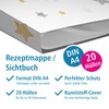 itenga Sichtbuchmappe für Rezepte - Rezeptmappe Rezeptordner mit Motiv A4