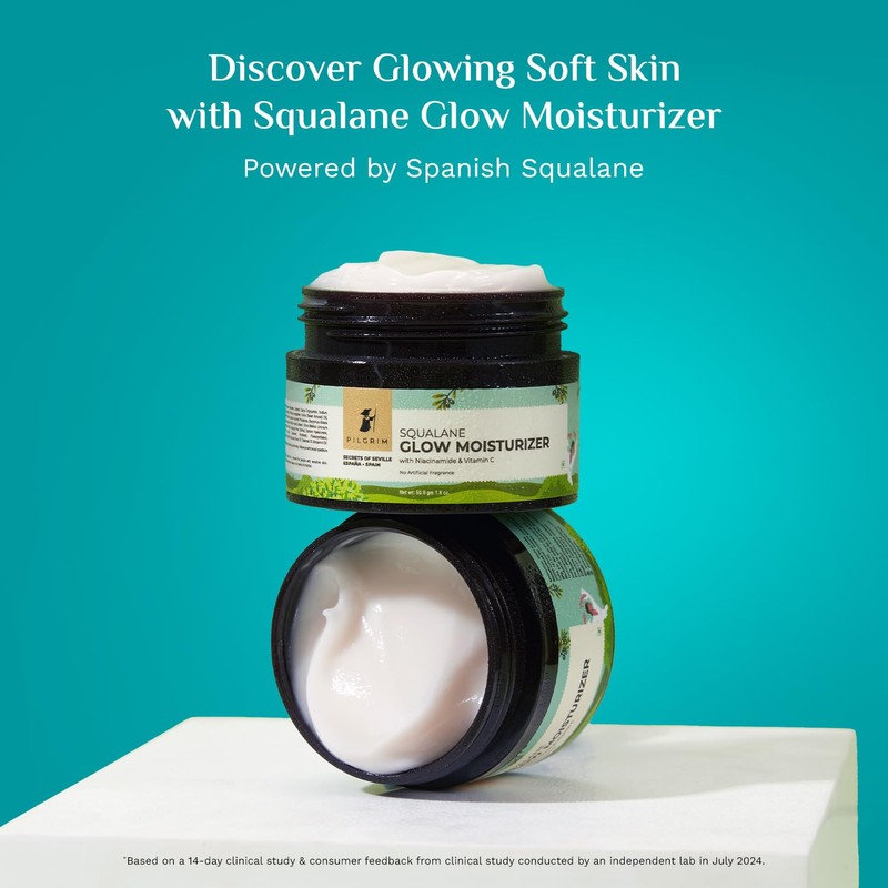 Pilgrim Squalane Niacinamide & Vitamin C Glow Moisturizer for Face