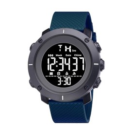 LIWEARE Casual Sport Watch Vintage Collection Unisex Digital Watch 30M Waterproof Sports Watch Stopwatch Calendar Luminous Digital Watch with Alarm Clock, blue, Strap.