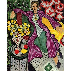 Get Custom Art - Henri Matisse, Woman in a Purple Coat - Canvas Print Rolled in a Tube, Famous Paintings Wall Art Décor (11x14 inch)