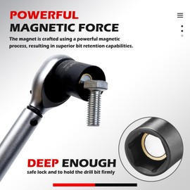 AKM TOOL 3/8 Inch Drive 16mm Magnetic Impact Socket Set, 1 PCS Metric, 6 Point, Cr-Mo, Square Drive, Magnetic Socket