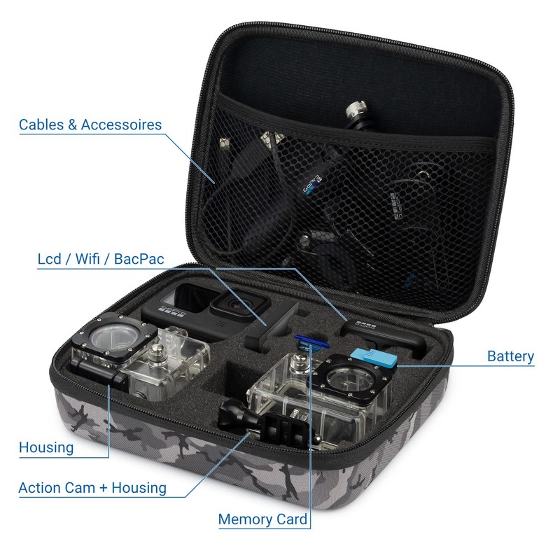 deleyCON GoPro Bags, camouflage, travel bag