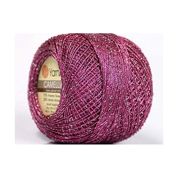 Mulberry Silver Metallic Extremely Fine Braid Thread Camellia - 20