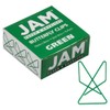 JAM PAPER Colorful Butterfly Clips - Green Paperclips - 15/Pack