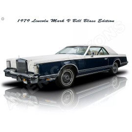 1979 Lincoln Mark V Bill Blass Edition New Metal Sign: - Large Size