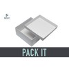 PACKIT | Caja Base y Tapa Chica blanca 20x20x9.5 |