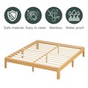 ZIYOO Full Bed Frame 12 Inch Solid Wood Platform Bed