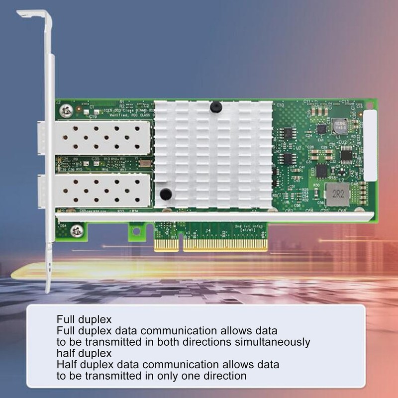 Server Adapter 10Gbps 2 SFP Ports PCI Express X8 Plug