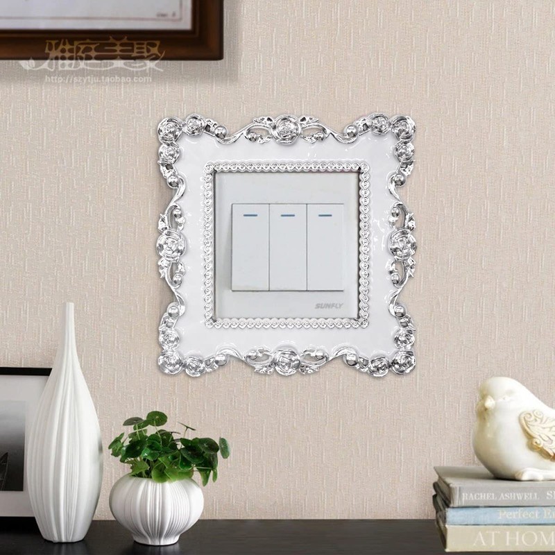 Zliger 4pcs Light Switch Sticker Plastic Light Switch Sticker Light