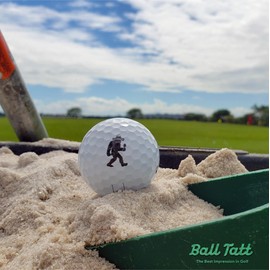 Ball Tatt - Golf Ball Stamp - Self-Inking Marker - Quick-Dry Permanent Marking Tool, No Leaks or Refills, Reusable & Waterproof Golfing Stamper - Ideal Gift for Golfers, Dads, (Mexican Bigfoot).