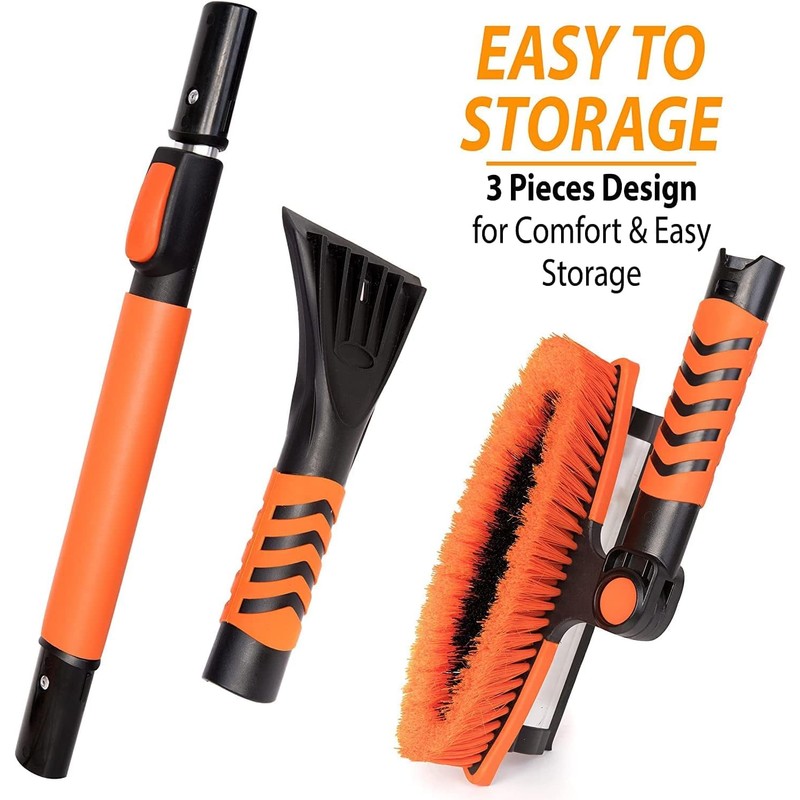 ZONETECH Snow Scraper for Windshield and Ice Removal (35" Extendable