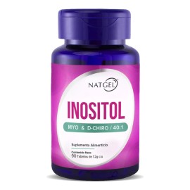 Inositol myo & d-chiro 40: 1 con 90 tabletas de 1.2g bienestar femenino y equilibrio hormonal natgel