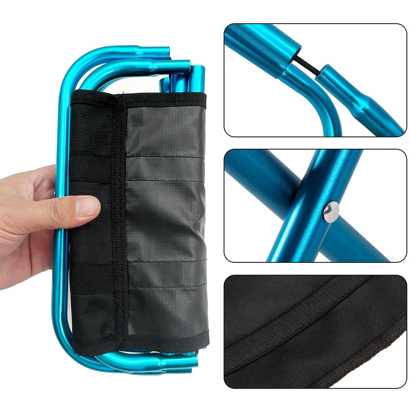 LYHLYA - Mini taburete plegable portátil, pequeño taburete de camping