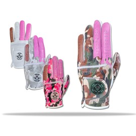 Scale Wear Design Shocker Camo Golf Glove Men's - Premium Cabretta100% Leather, Durable Grip, White and Camo, Adult Men's Golf Gloves, Funny Gag Gift, Left & Right Handed, Small to XXL Sizes