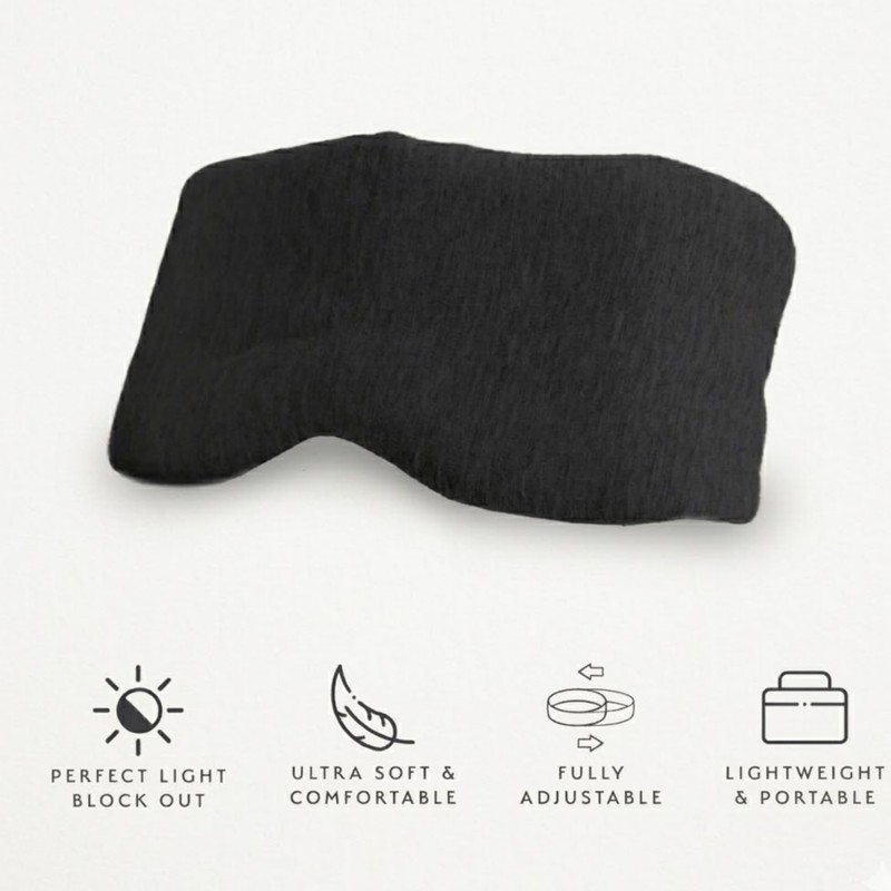 SnoozZy Cotton Eye mask – Cotton Sleeping Mask. Face Hugging,