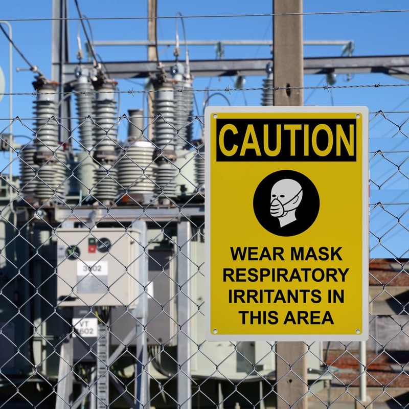 OSHA Wear Mask Respiratory Sign, 8.5 x 11 in" OSHA