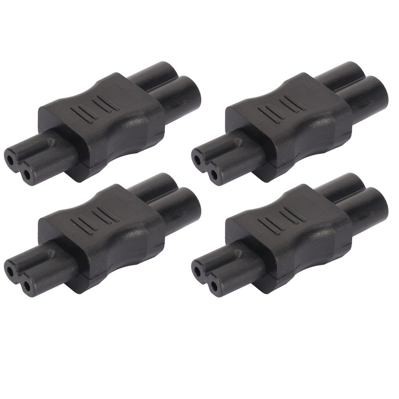 4PCS IEC320 C6 to IEC320 C7 Power Adapter Plug and
