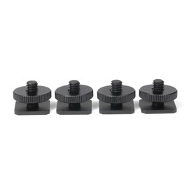 Splenno Hot Shoe Adapter 1/4 Screw, 4 Pack for Strobe and SLR Cameras, Reinforced Aluminum
