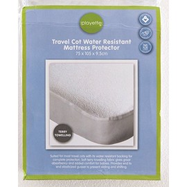 Playette Travel Embossed Mattress Protector, White