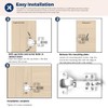 Pack of 4 Wardrobe Hinges, Soft Close Hinges for Cupboard