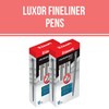 Luxor Fineliner Pens, Ultra-Fine 0.5mm Tip, Blue, Ideal for Precision