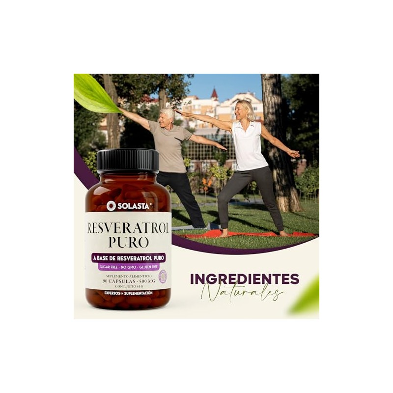 RESVERATROL | Solasta | Cápsulas de 500mg de Fácil Absorción