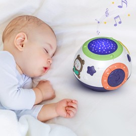 TUMAMA Night Light Kids,Baby Lights Projector with Star Sensory Lights&Music,Baby Soother White Noise Machine Toys for Babies Kids Boys Girls