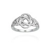 Hoops & Loops Sterling Silver High Polished Filigree Five-Fold Celtic