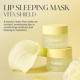 FEMMUE Mascarilla Labial De Noche (Vita Shield) Tratamiento Hidratante Nocturno Para Labios Secos Y Agrietados Con Ácidos Grasos Para Dar Volumen Y Suavizar Fórmula No Pegajosa